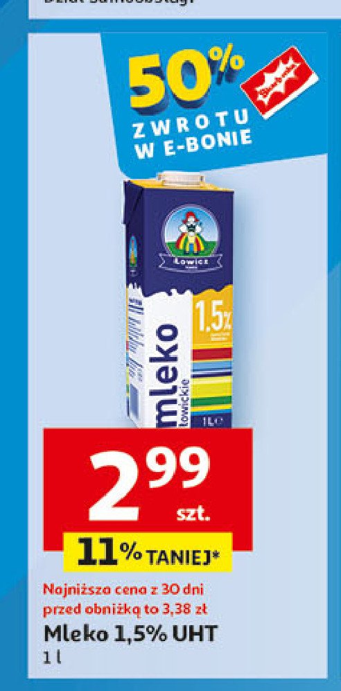 Mleko 1.5 % Łowicz 1906 łowickie promocja