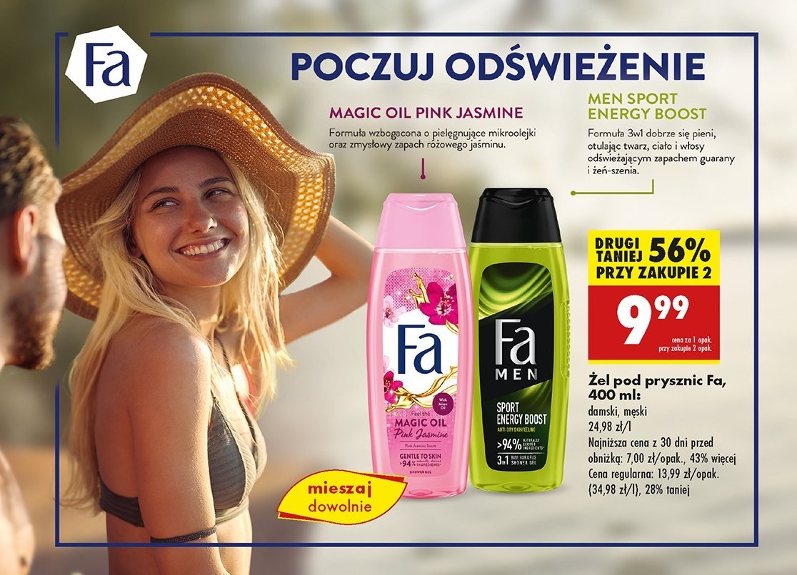 Żel pod prysznic sport energy boost Fa men xtreme promocja