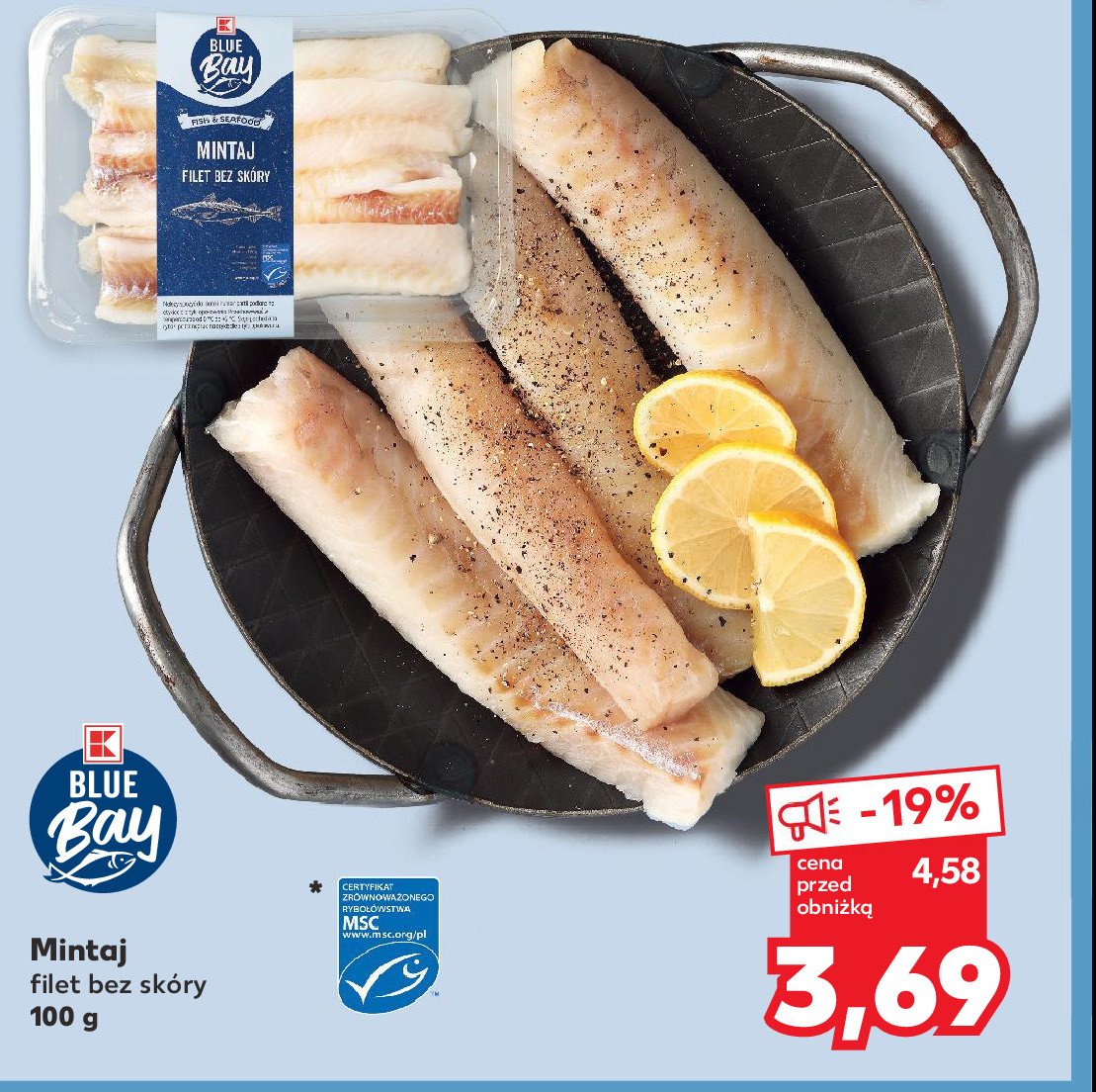 Filet z mintaja bez skóry K-classic blue bay promocja