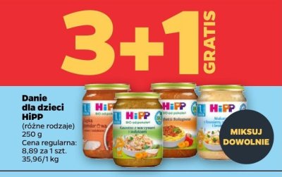 Danie dla dzieci, różne rodzaje 250 g 3+1 GRATIS promocja w Netto