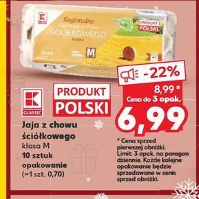 Jaja z chowu ściółkowego klasa m K-classic promocja