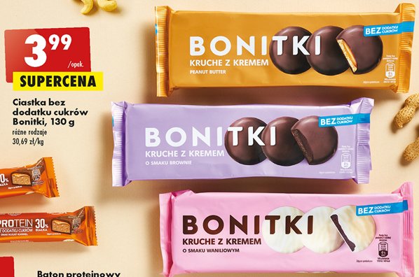 Ciastka kruche z kremem peanut butter Bonitki promocja