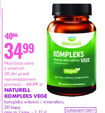 Kompleks witamin i minera艂贸w vege NATURELL promocja