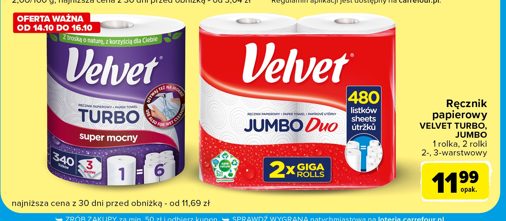 Ręcznik papierowy duo Velvet jumbo promocja