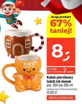 Kubek piernikowy ludzik lub domek poj. 350 lub 395 ml promocja w Dealz
