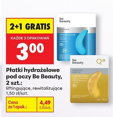 Płatki hydrożelowe pod oczy, 2 szt. liftingujące promocja w Biedronka