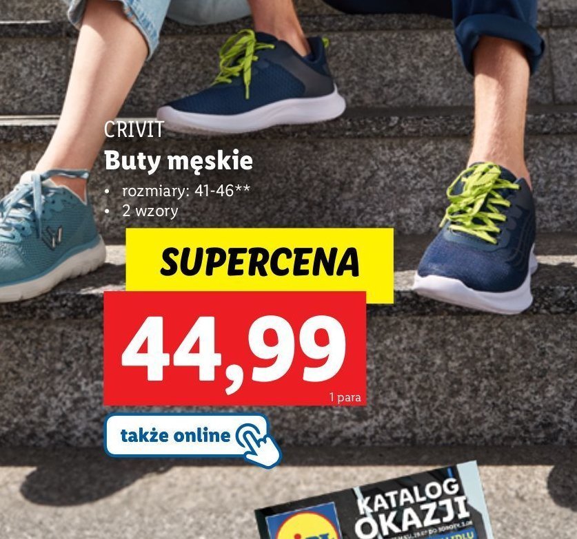 Buty sportowe męskie 41-46 Crivit promocja