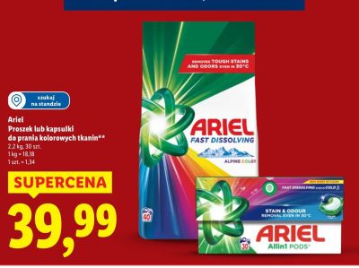 Proszek do prania kolorowych tkanin 2,2 kg promocja w Lidl