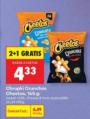 Chrupki Crunchos Cheetos 165 g sweet chilli 2+1 GRATIS promocja w Biedronka