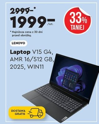 Laptop LENOVO V15 G4 AMR 16/512 GB 2025 WIN11 promocja w Biedronka