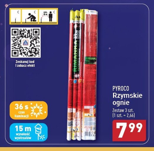 Rzymskie ognie 10 mm Pyroco promocja w Aldi