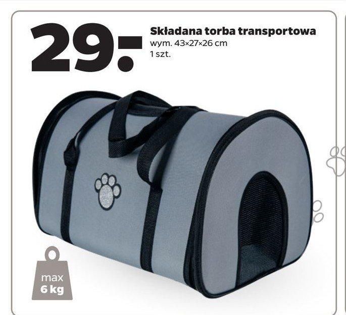 Torba transportowa dla zwierzaka składana 43 x 27 x 26 cm promocja