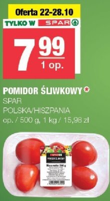 Pomidor śliwkowy żółty promocja w SPAR