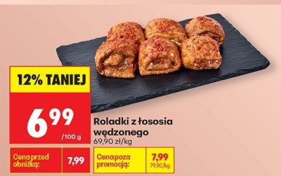 Roladki z łososia wędzonego promocja w Biedronka