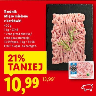 Mięso mielone z karkówki Rzeźnik promocja w Lidl