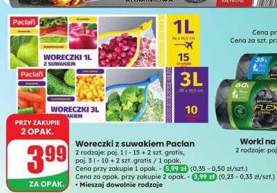 Woreczki z suwakiem Paclan 1L promocja w Dino
