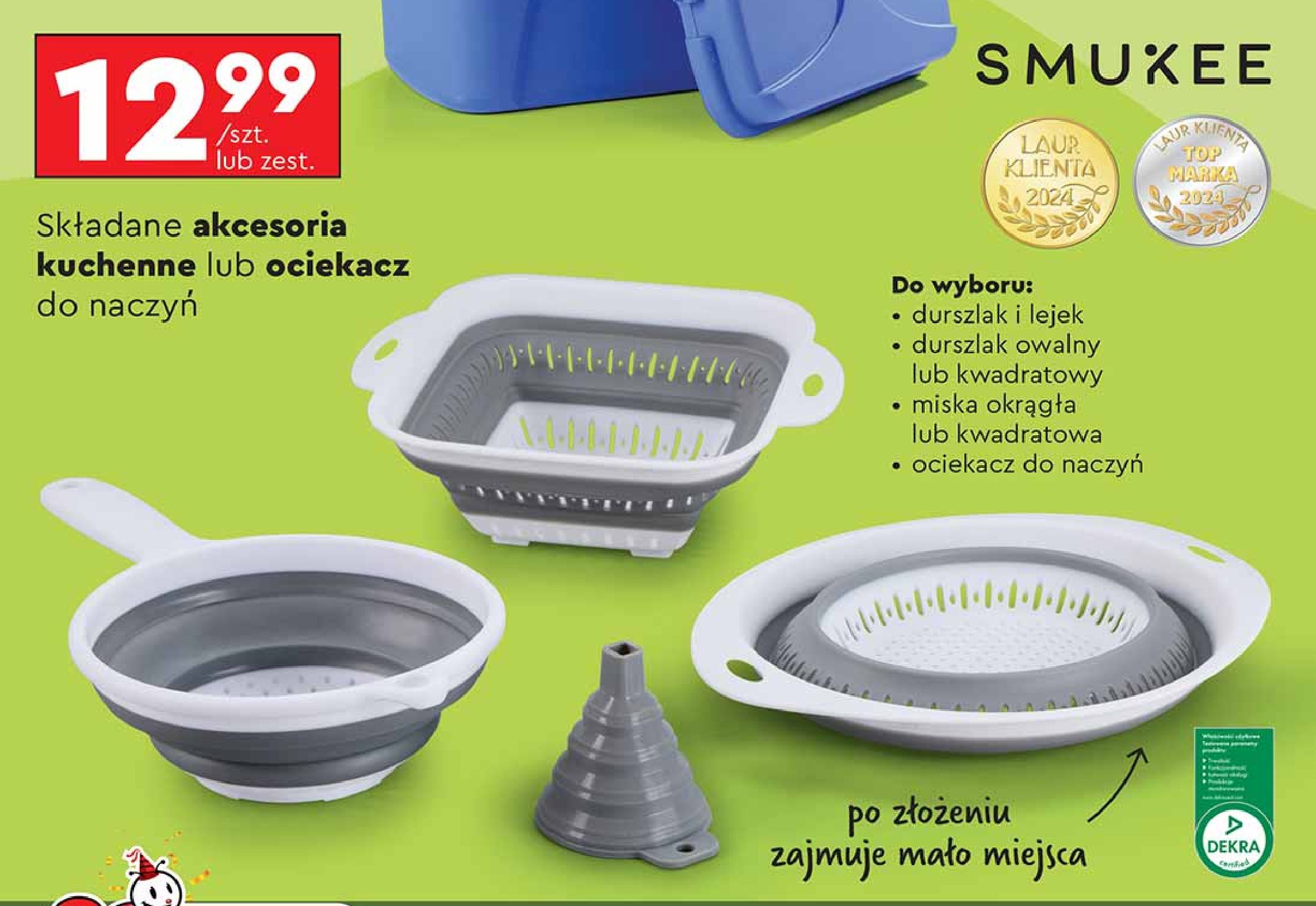 Ociekacz do naczyń składany Smukee promocja w Biedronka