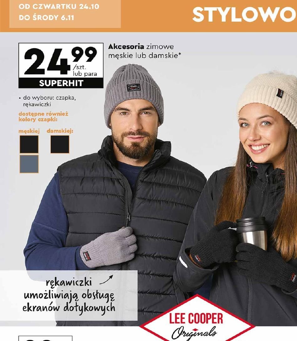 Rękawiczki męskie Lee cooper promocja