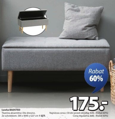 Ławka BADSTED promocja w Jysk