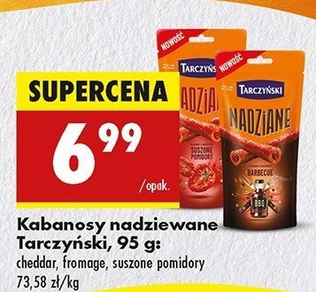 Kabanosy suszone pomidory Tarczyński nadziane promocja w Biedronka