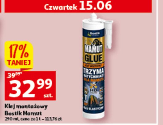 Klej uniwersalny bia艂y DEN BRAVEN MAMUT promocja