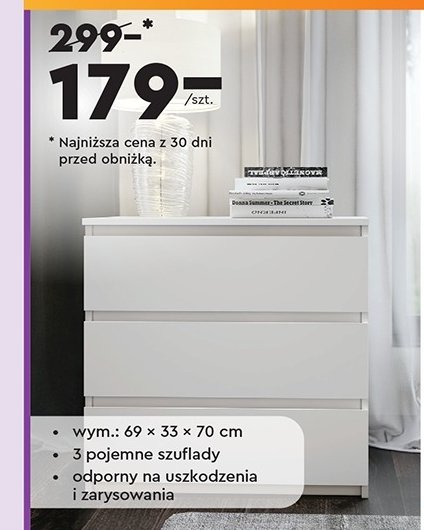 Komoda 69 x 33 x 70 cm Meblomaster promocja