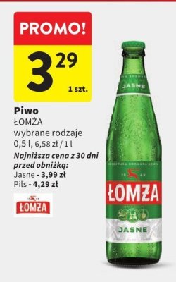 Piwo Lomza promocja w Intermarche