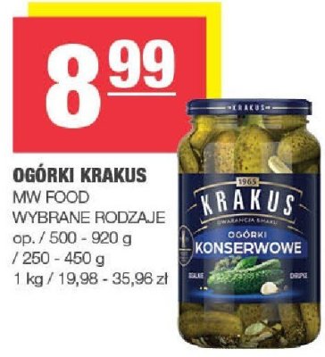 Ogórki konserwowe Krakus promocja w SPAR