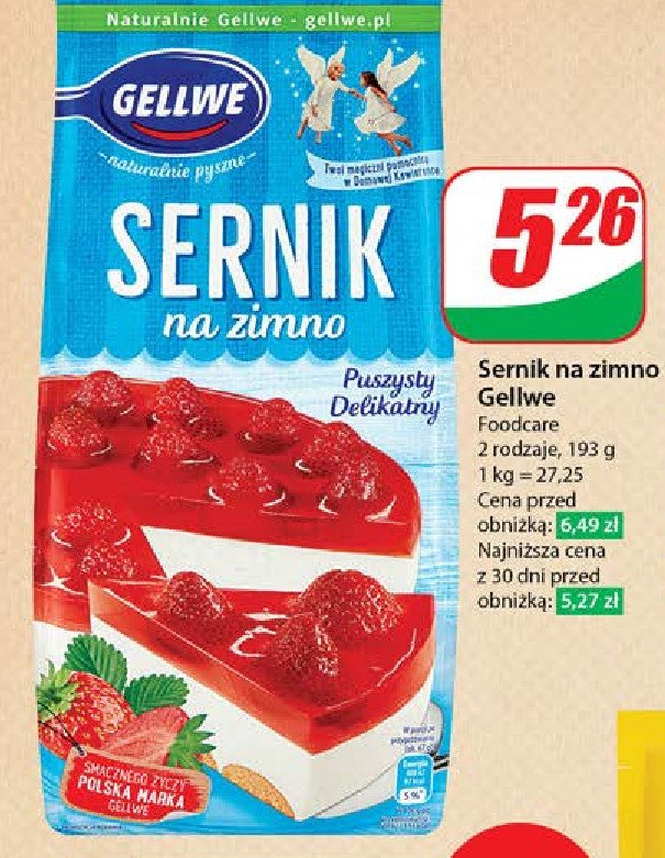 Sernik na zimno Gellwe promocja w Dino