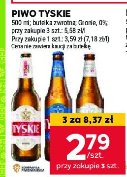 Piwo Tyskie 0.0% promocja w Stokrotka