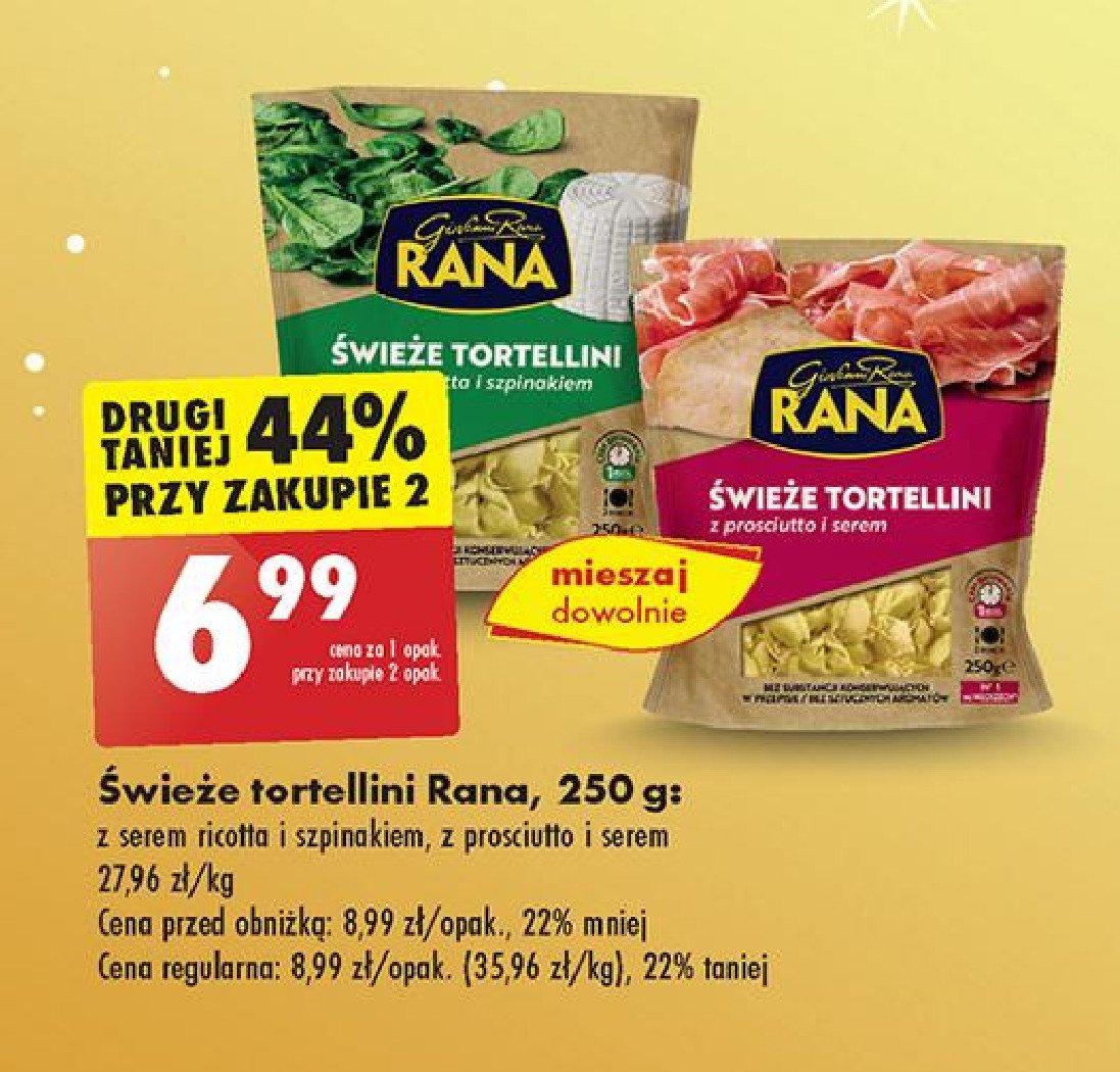 Tortellini z serem ricotta i szpinakiem Giovanni rana promocja