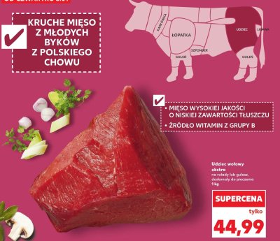 Udziec wołowy ekstra Kaufland promocja w Kaufland