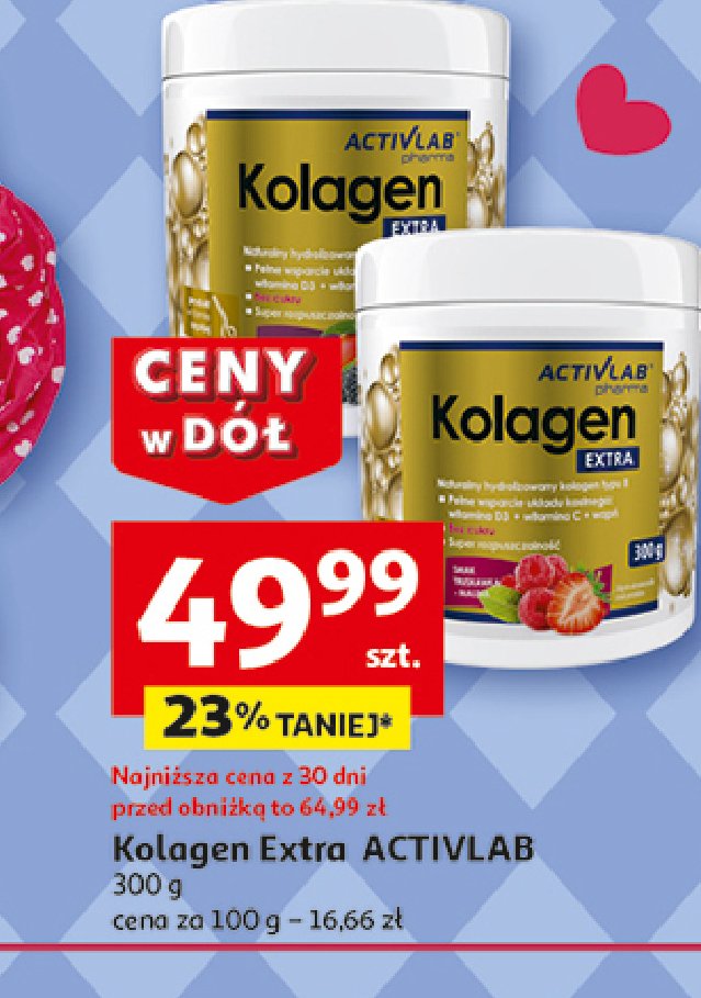 Kolagen extra malina truskawka Activlab promocja w Auchan