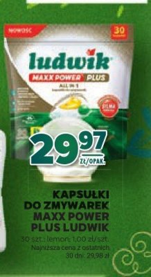 Kapsułki do zmywarek Maxx Power Plus Ludwik lemon promocja w Stokrotka