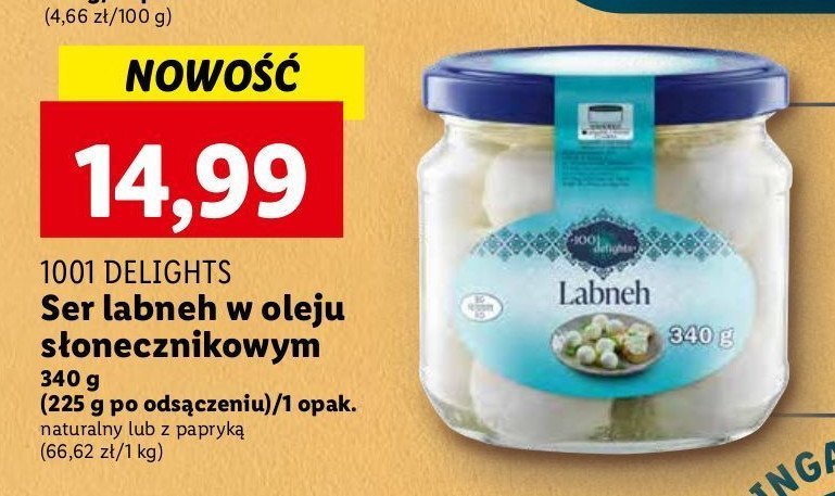 Ser labneh z papryką 1001 delights promocja