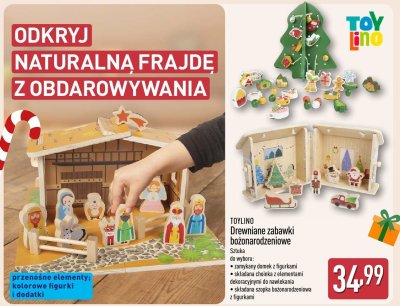 Drewniane zabawki bożonarodzeniowe  promocja w Aldi