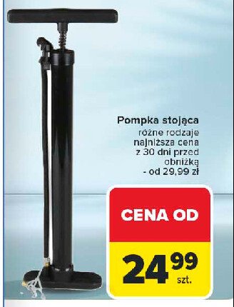 Pompka stojąca z manometrem promocja w Carrefour