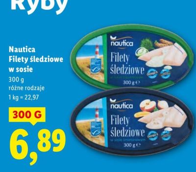 Filety śledziowe w sosie Nautica różne rodzaje promocja w Lidl