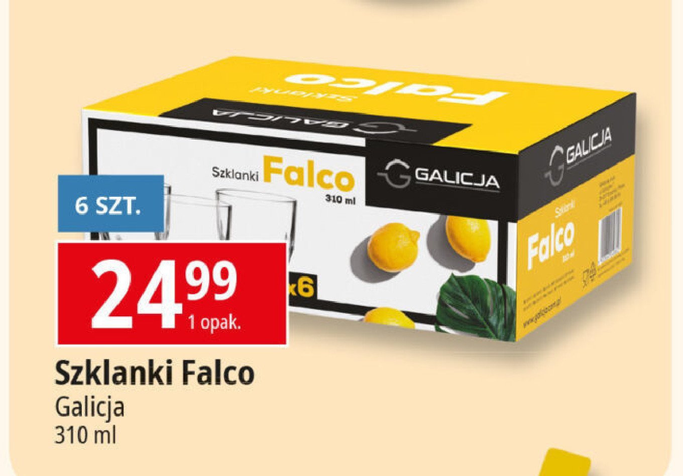 Szklanki falco 310 cm Galicja promocja