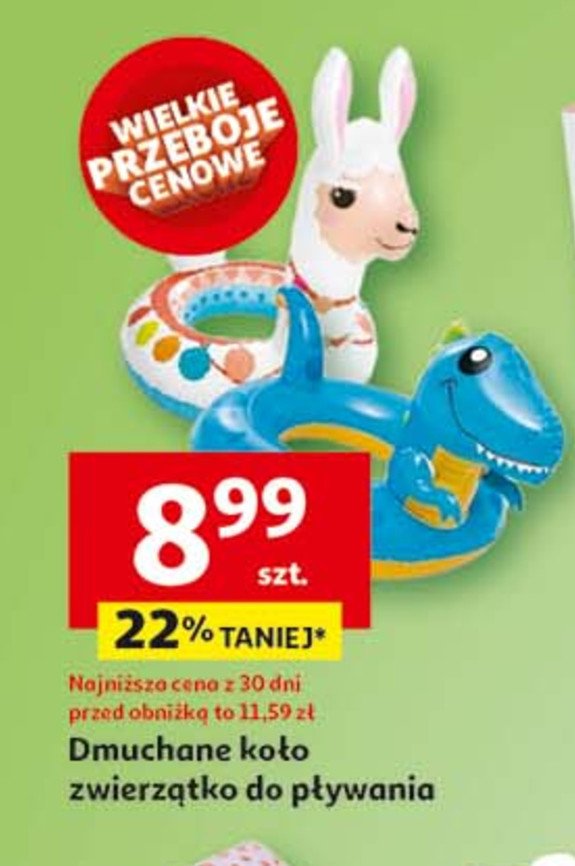 Koło dmuchane dinozaur promocja w Auchan