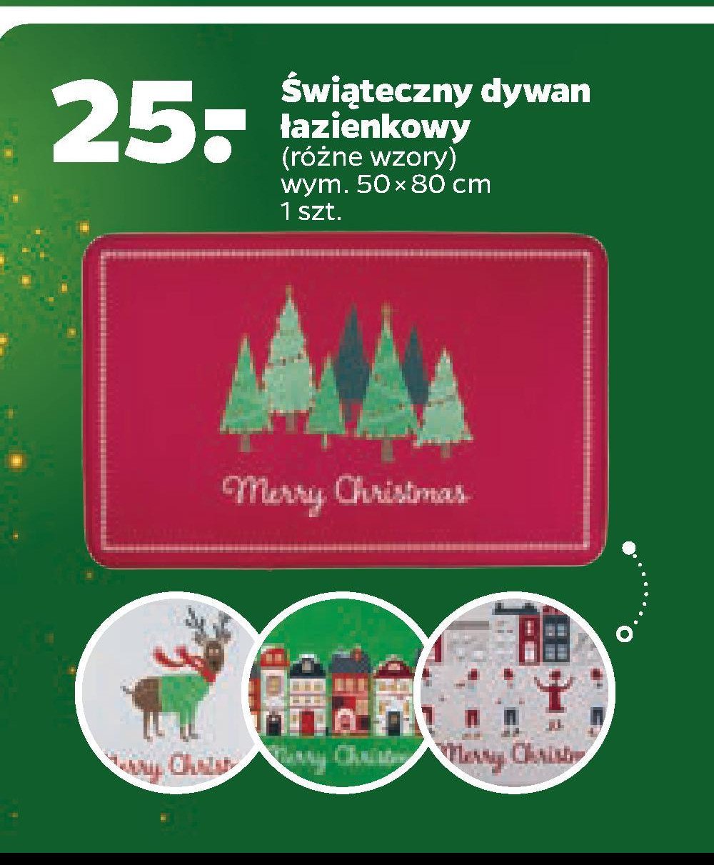 Dywan 艂azienkowy 艣wi膮teczny 50 x 80 cm promocja