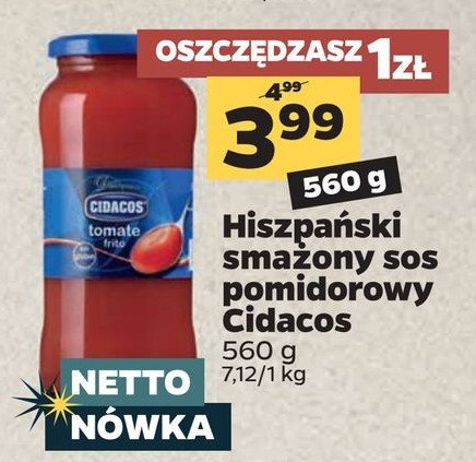 Sos ze sma偶onych pomidor贸w Cidacos promocja
