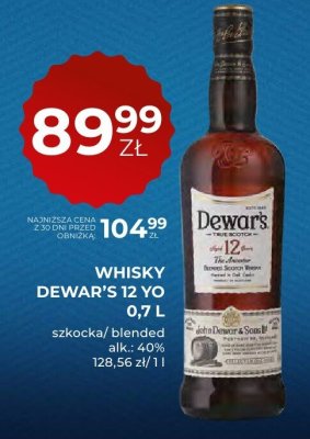 Whisky Dewar's 12 YO 0,7 L promocja w Duży Ben
