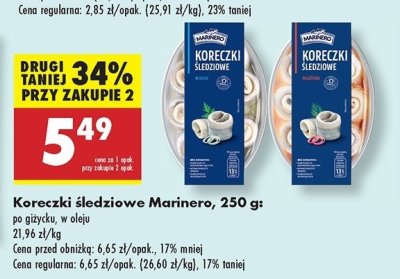 Koreczki śledziowe po giżycku Marinero promocja