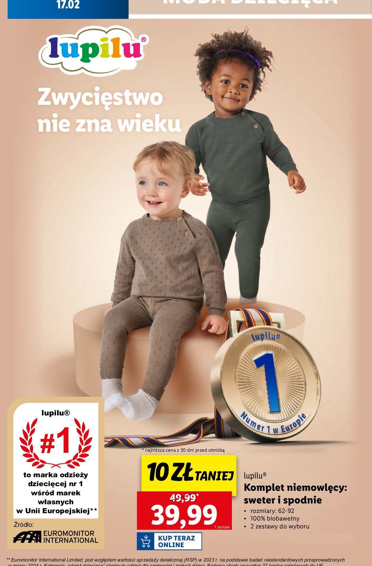 Komplet niemowlęcy Lupilu promocja w Lidl