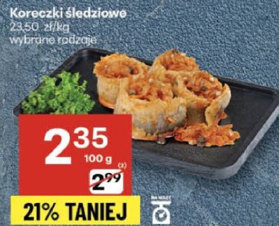 Koreczki śledziowe promocja w Delikatesy Centrum