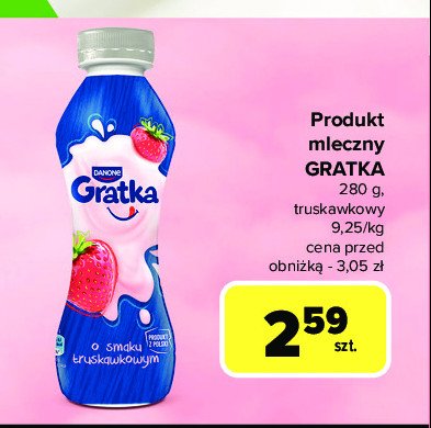 Jogurt truskawkowy Danone gratka promocja w Carrefour Market