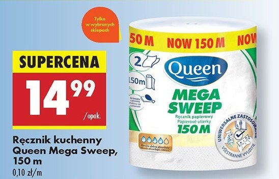 Ręcznik kuchenny 150 m Queen promocja w Biedronka