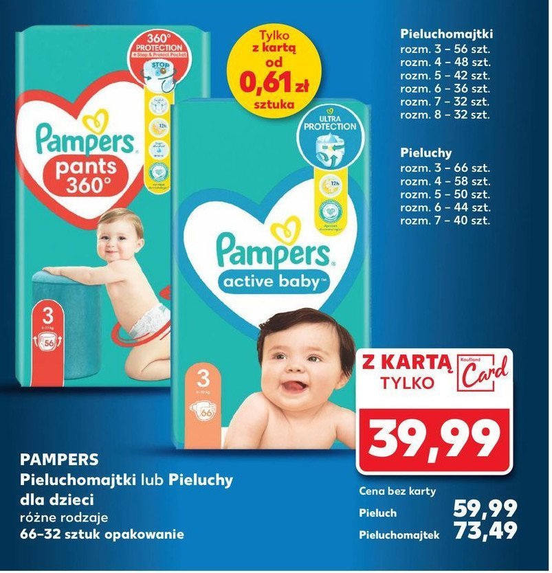 Pieluszki 5 junior Pampers active baby-dry promocja