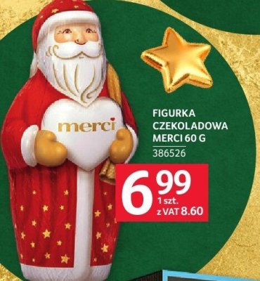 Figurka czekoladowa MERCI 60 g promocja w Selgros